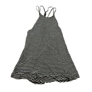 Hollister Black and White Stripe High Neck Strappy Tank Top